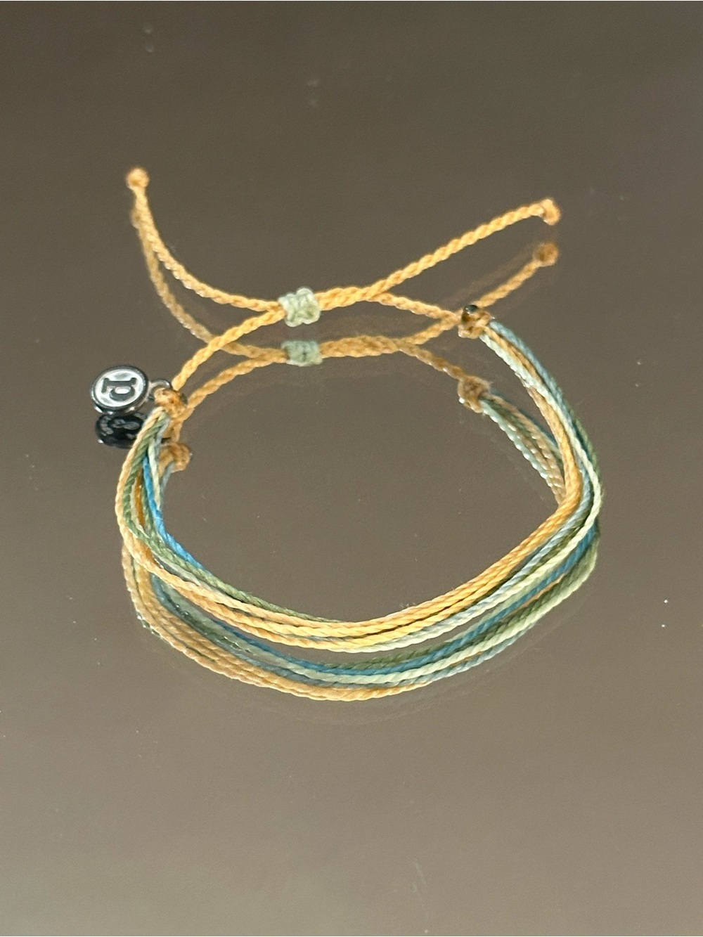 Pura Vida. Multistrand Yellow, Green & Blue Friendship Bracelet